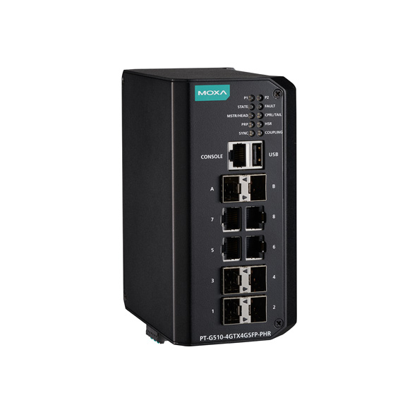 MOXA PT-G510-4GTX4GSFP-PHR-WV-CT Managed Ethernet Switch