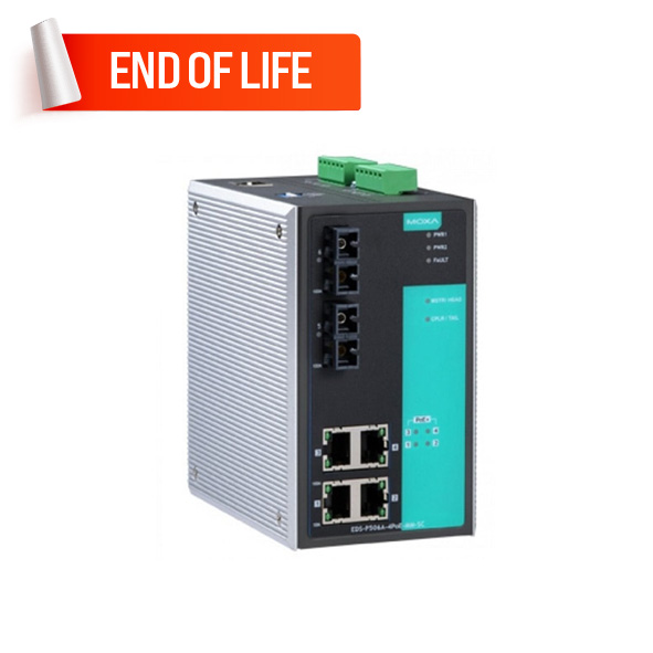 MOXA EDS-P506A-4PoE-SS-SC Managed Ethernet Switches