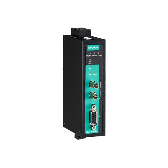 MOXA ICF-1180I-S-ST PROFIBUS to Fiber Converter